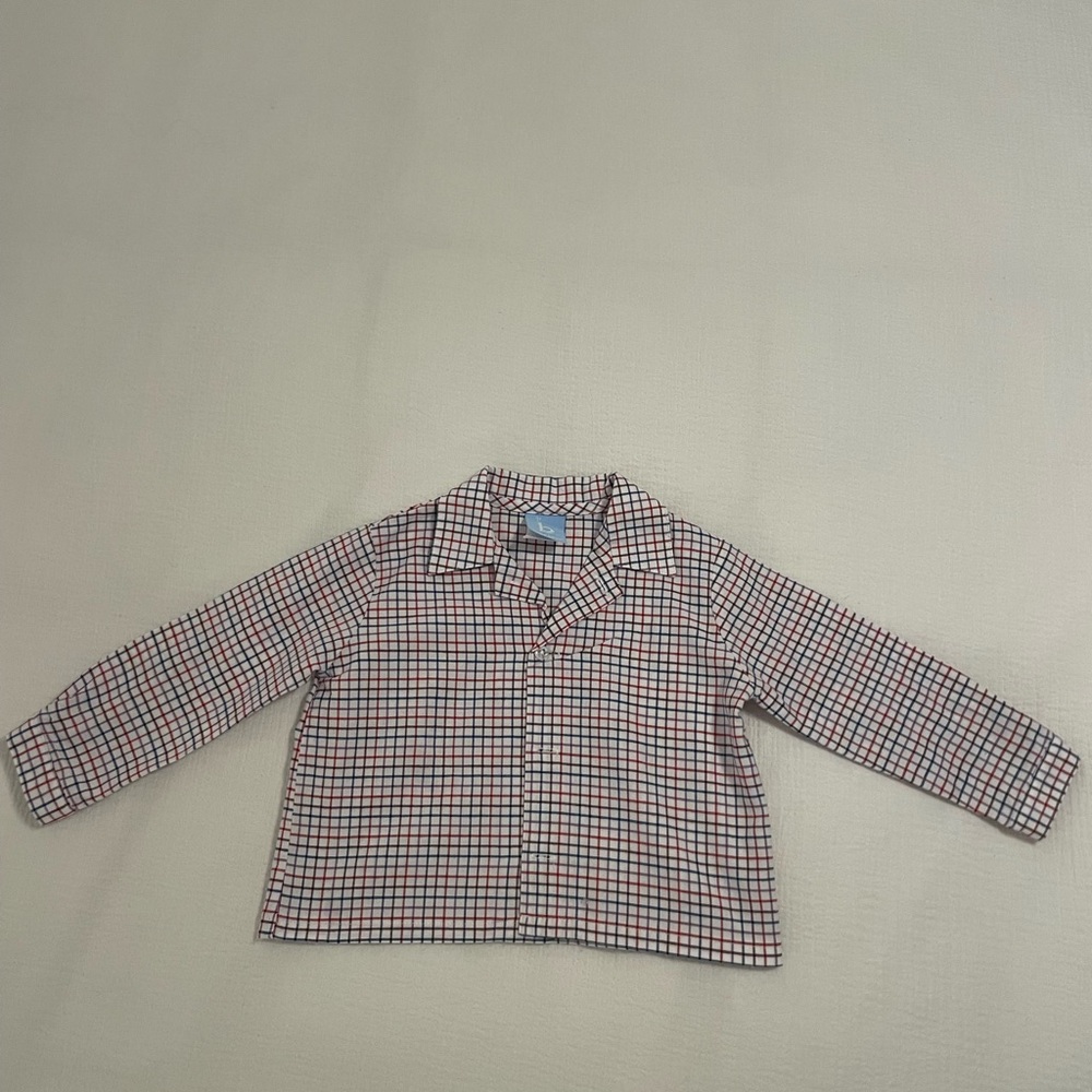 Bella Bliss Red and Blue Checkered Button Down Shirt